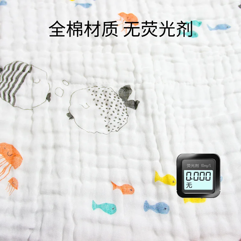 Spring And Autumn New Style 6-Layer No Fluorescence Baby Wraparound Cloth Cotton Swaddling Clothes Cover Soft Super Absorbe
