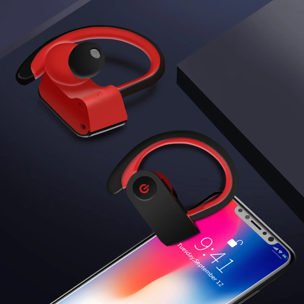 TWS Earphone Wireless Sport Bluetooth 5 0 Headset Earhook Stereo Headphone with Microphone for xiaomi iPhone All Smart Phone
