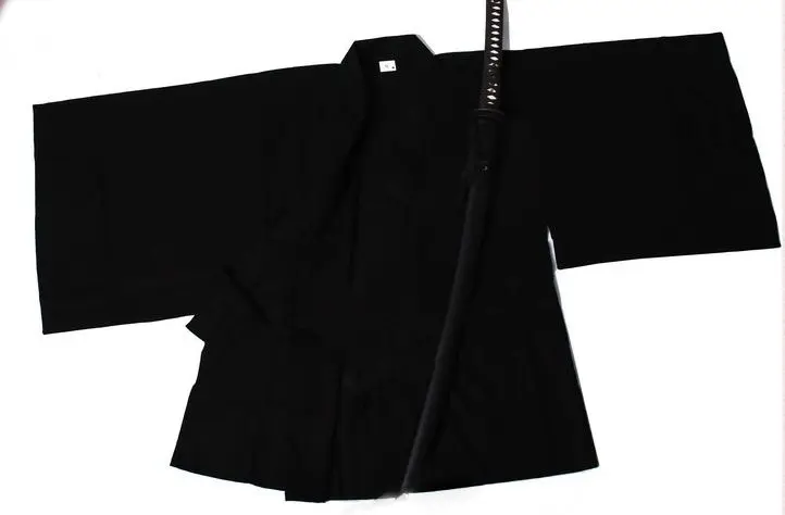 5color top quality linen Japanese samurai suits Iaido Aikido uniforms wide sleeve Kendo martial arts jacket black/red/blue/gray