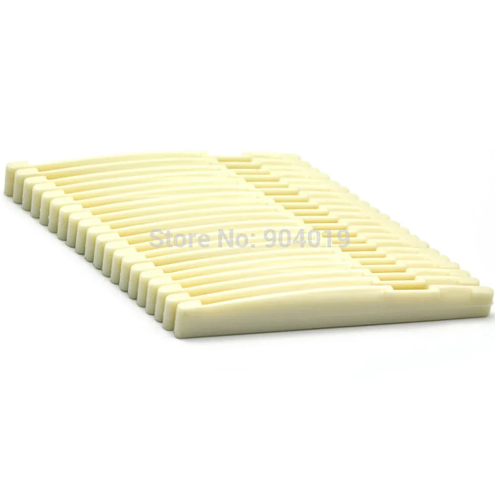 50pcs Universal Acoustic Guitar Bridge Lower Nut Saddles Plastic Ivory
