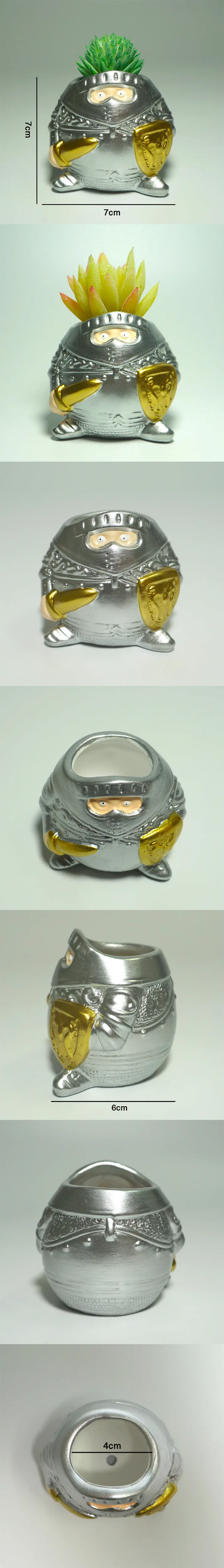 Kawaii Warrior плетеная корзина-горшок для цветов бонсай Садоводство настольная керамическая ваза домашний офисный Декор мультяшный горшок для суккулентов горшок для растений