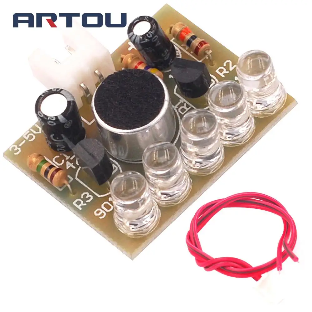 Электронные забавные наборы голосовое управление светодиодная лампа сделай сам