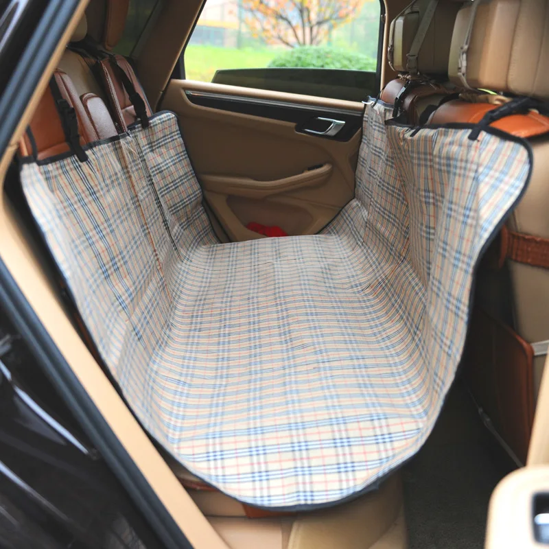 Beige Дорожный Коврик для домашних животных, автомобильный коврик для собаки, водонепроницаемый и грязный Автомобильный задний ряд, двойное сиденье, коврик для домашних животных, портативный автомобильный коврик, товары для домашних животных - Цвет: Beige