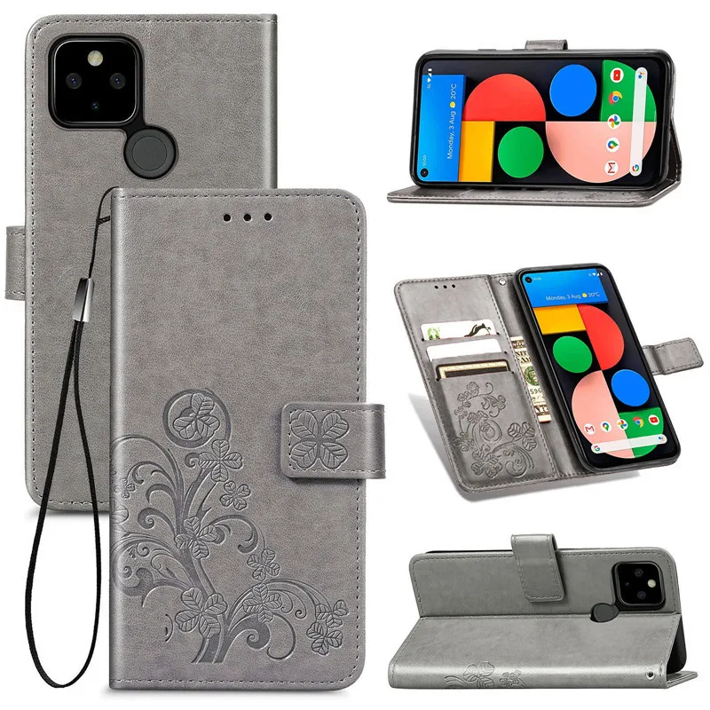 

For Google Pixel 5 Case For Google Pixel 4A 5 XL 5G Cover Flip Leather Wallet Purse Cover Phone Bumper For Google Pixel 5