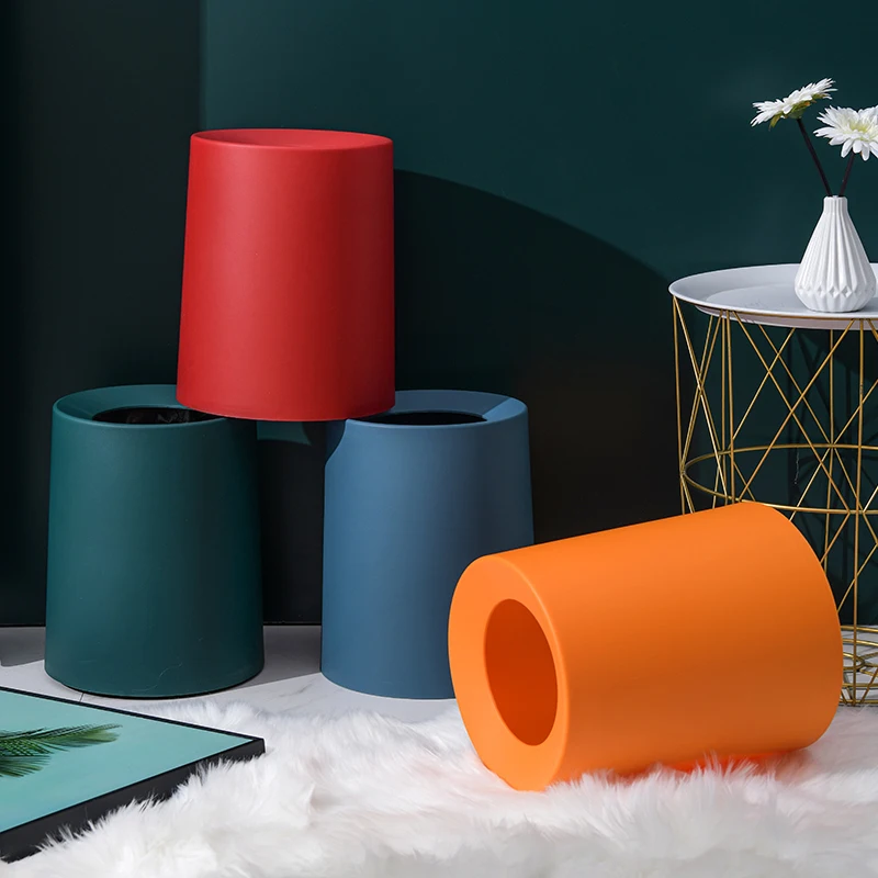 

Dustbin Household Modern Luxury Simple High Value Kitchen Bedroom Living Room High End Net Red Nordic Style Hotel Trash Can