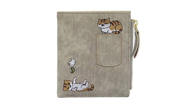 Женский маленький кошелек для монет, женский короткий мини-кошелек, милый модный студенческий бумажник с пряжкой