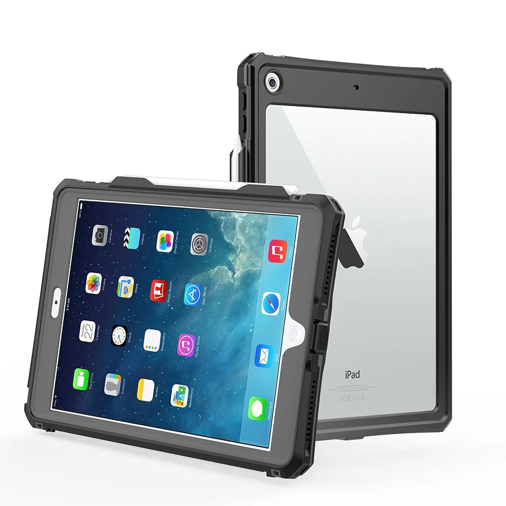

For iPad 10.2 2019 Case Waterproof Dual Layer PC+TPU Cover Dustproof Tablet Protective Shell For iPad 10.2 2019 Case Underwater
