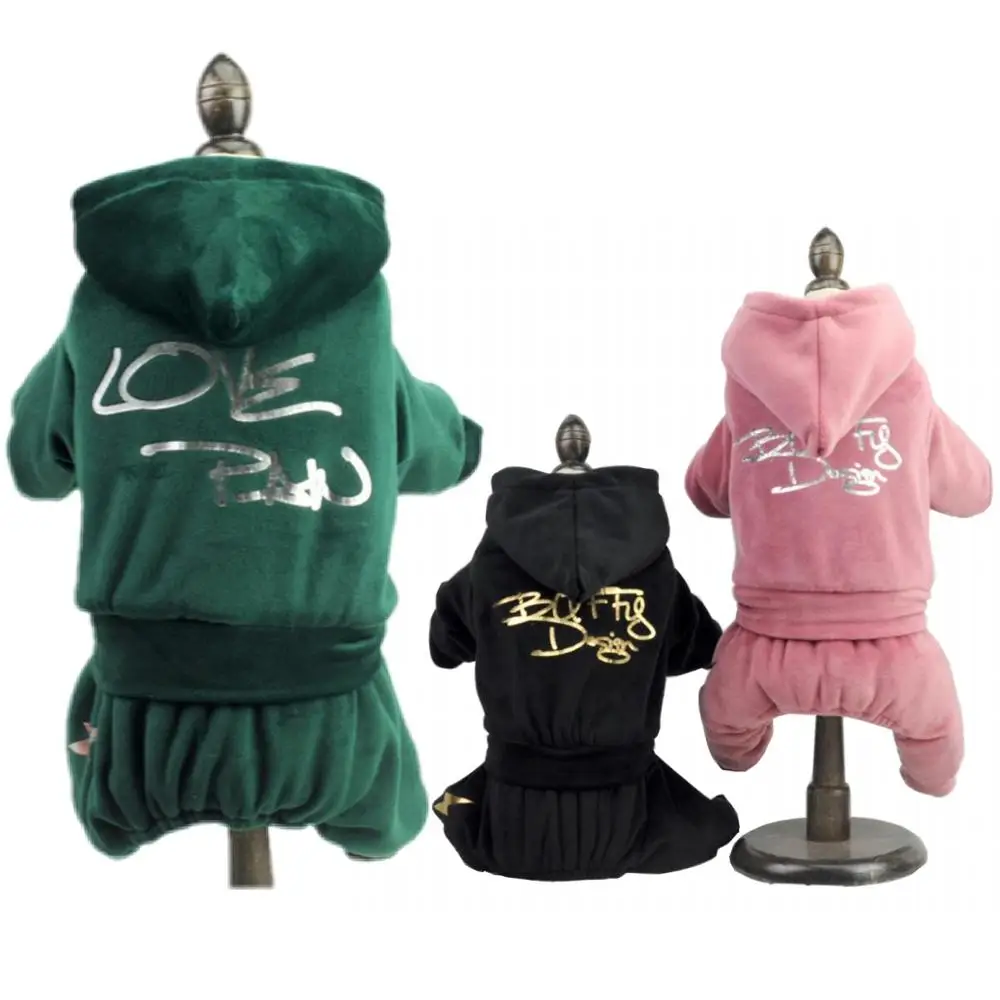 Winter Warm Pet Dog Clothes Overalls Soft Velure Dogs Jumpsuit Small Coats Outfit For Pets Fleece Inside XS-XL | Дом и сад