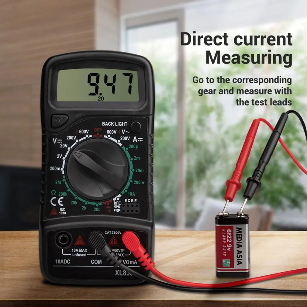 XL830 мини цифровой мультиметр 1999 отсчетов AC/DC Напряжение Ток Сопротивление, частота тестер истинный RMS бесконтактный Тестер Напряжения Метр