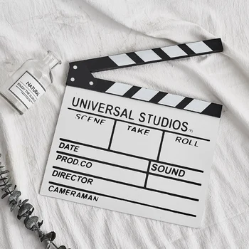 

WOOD DIRECTOR VIDEO SCENE CLAPPERBOARD TV MOVIE CLAPPER BOARD 30X27X2CM MICRO VIDEO PROPSMOVIE SHOOTING PROPS ACTION FILM SLATE