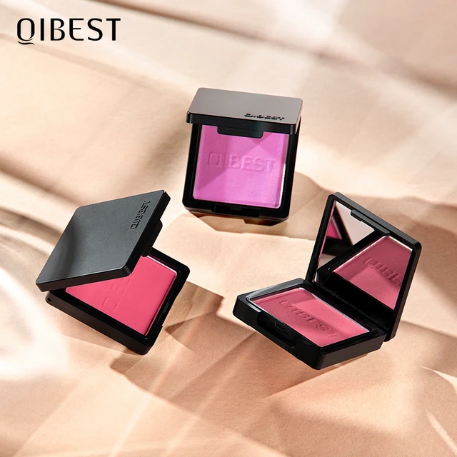 QIBEST Blush Peach Pallete 8 Colors Face Mineral Pigment Cheek Blusher Powder Cosmetic Professional Contour Shadow
