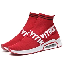 Женские кроссовки с высоким берцем; Легкие кроссовки без шнуровки; сетчатые прогулочные носки; обувь для мужчин и детей; sapato feminino