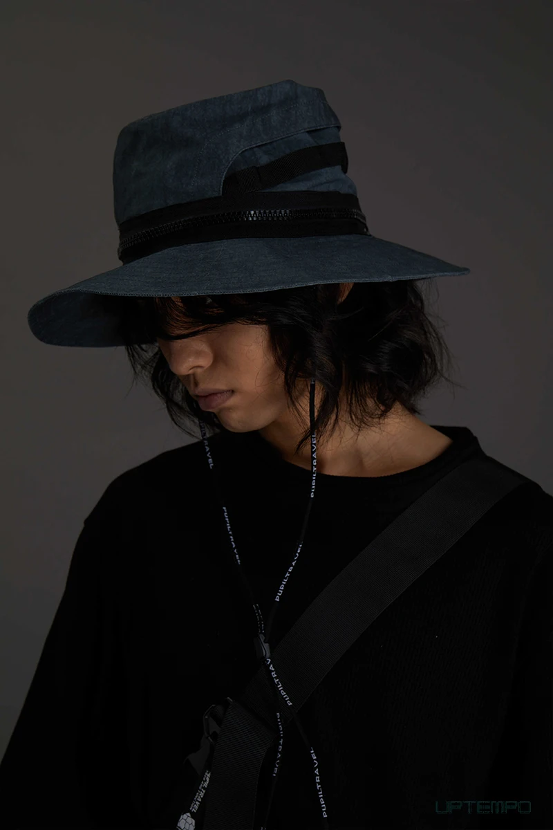 Pupil travel 21ss Dyed versatile sunscreen fisherman's hat bucket-hat techwear accessories streetwear dystopian japanese