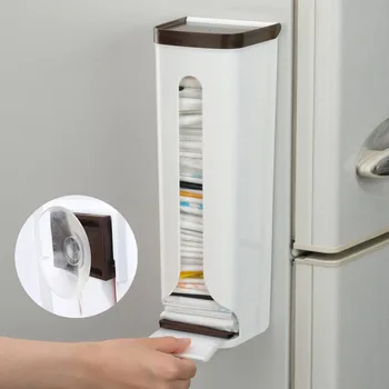 

Garbage Bag Storage Box Wall-Mounted Plastic Bag Creative Extraction Environmental Protection Storage Rack #YL10