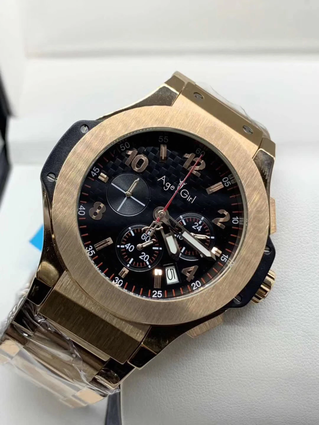 

Luxury Brand New Men Chronograph Stopwatch Sapphire Stainless Steel Full Rose Gold Black Coffee Blue Luminous Watch Sport AAA+