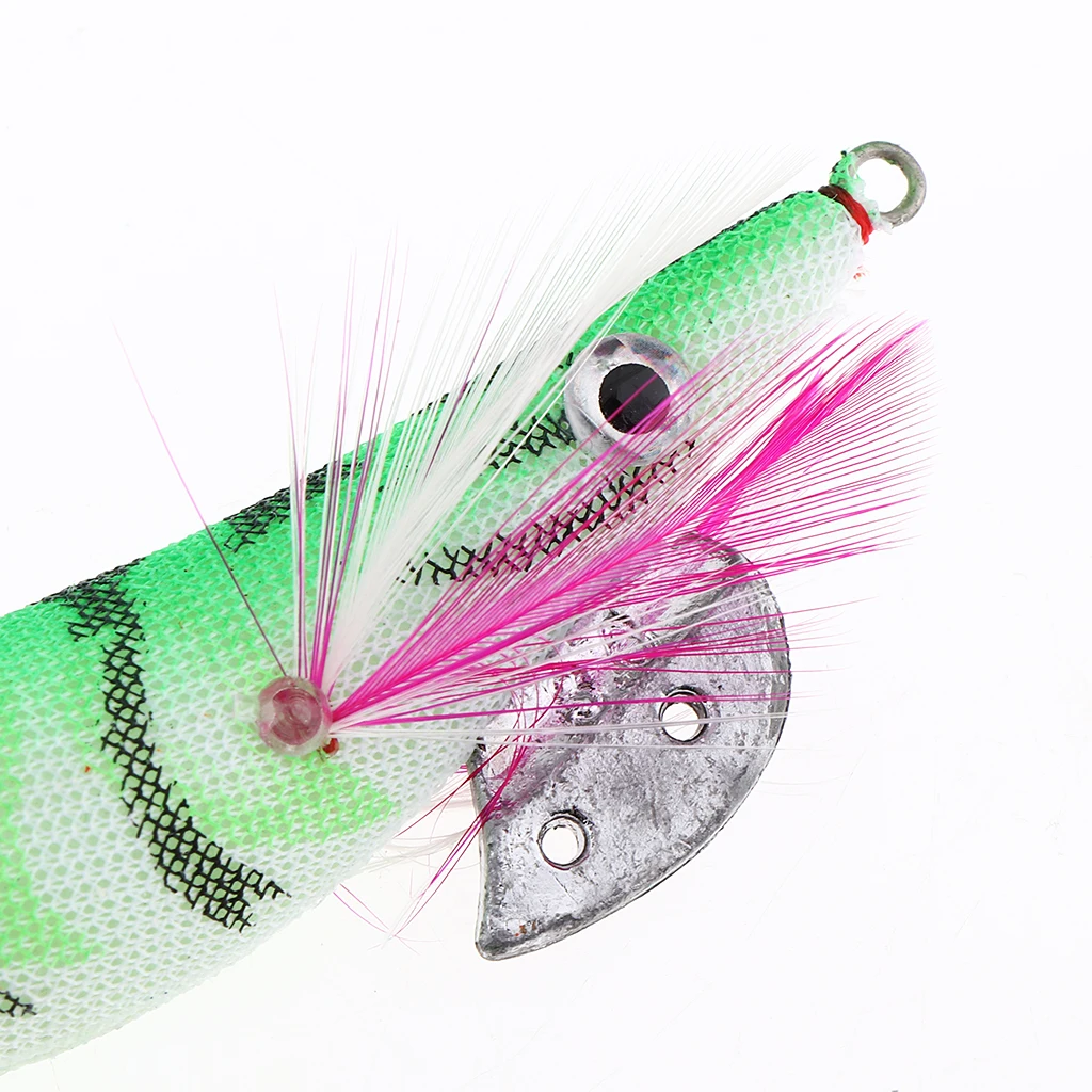 3D Artificial Wood Shrimp Fishing Lures Squid Jigs 11cm Glow Tail Prawn Lures Spinner Hard Baits Fishing Accessories Crankbait