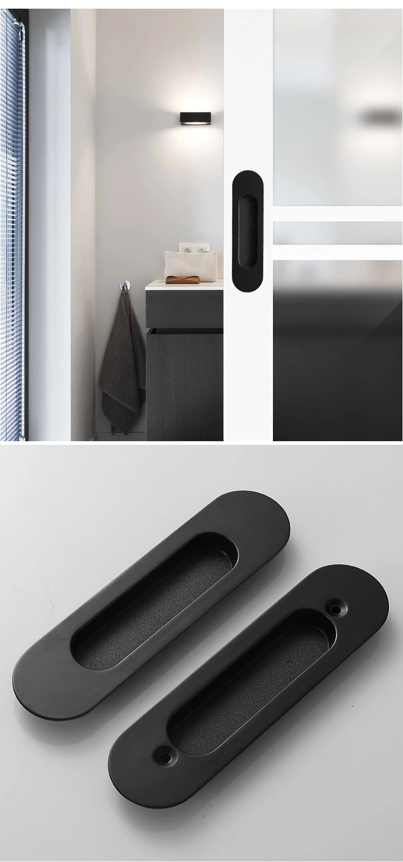 de porte coulissante en alliage de zinc pour chambre pièces