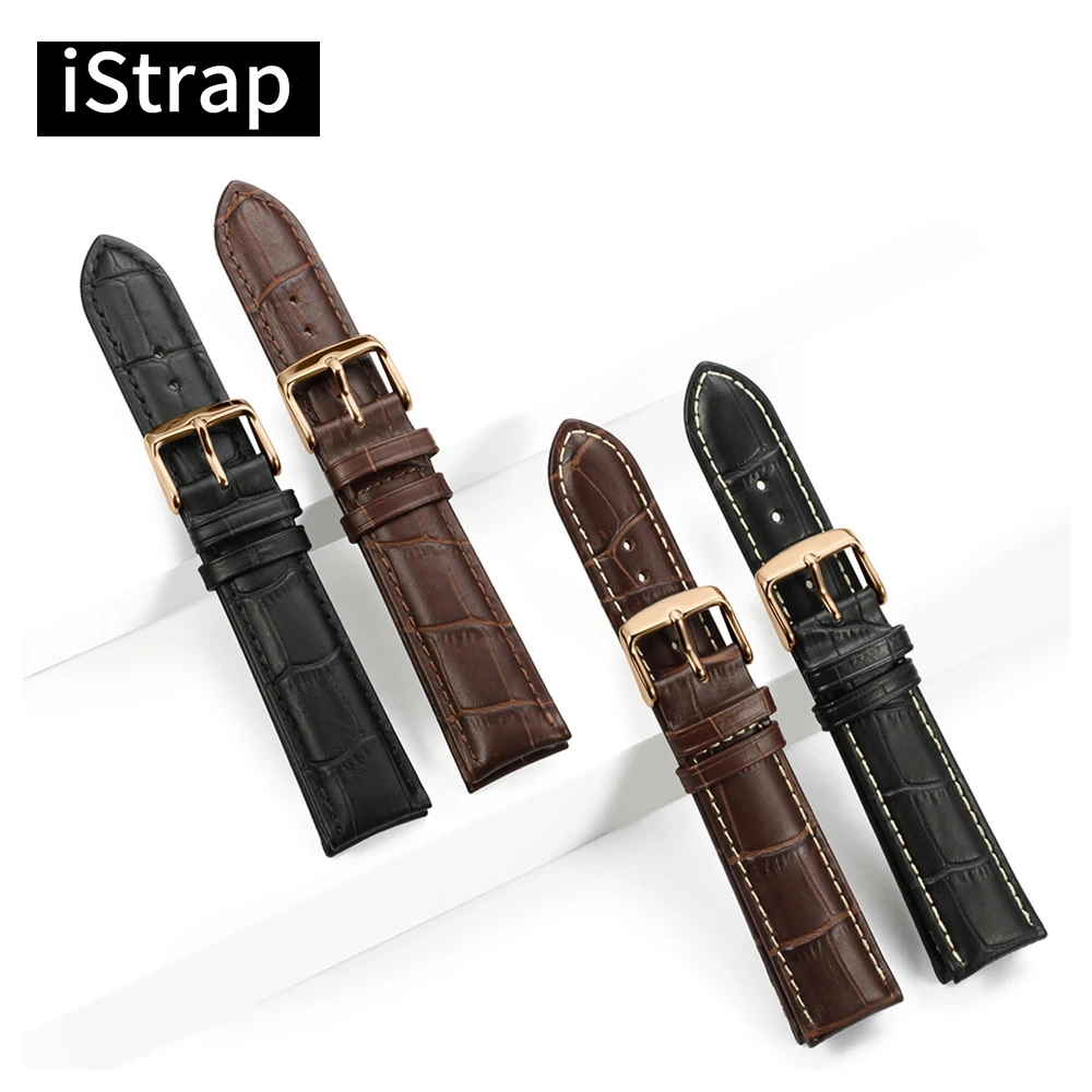 Ремешок iStrap 12 мм до 24 из натуральной кожи с крокодиловым покрытием ремешок