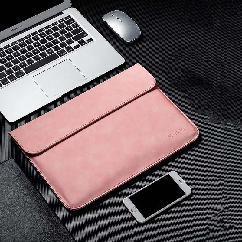 H pink sleeve Pu ноутбук рукав для huawei Matebook 13 14 рукав Magicbook 14 сумка для ноутбука чехол для Macbook Air Pro 13 Чехол Водонепроницаемый твердый - Цвет: H pink sleeve