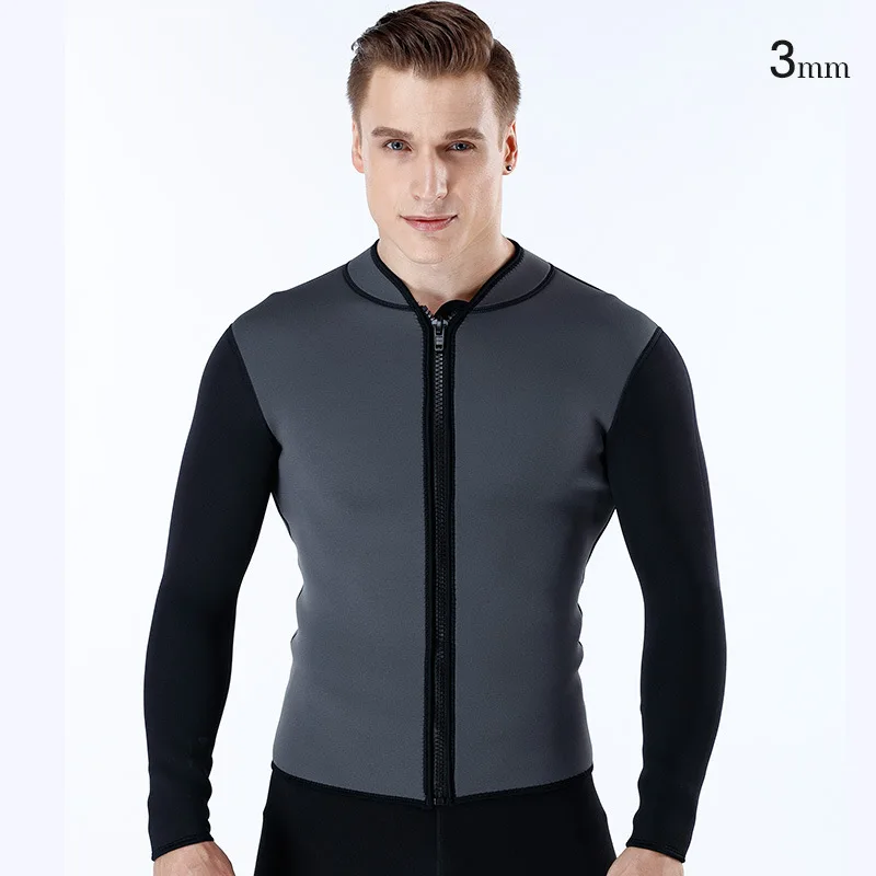 

New Style 3MM Diving Tops Diving Jacket Split Type Long Sleeve Surfing Shirt Warm Cold Manufacturers Direct Selling