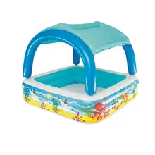  Thickening Iatable Swimming Pool With Sun Shade Paddling Pool Outdoor Portable Children Basin Bathtub For Kids 