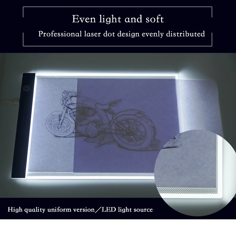 A4 светодиодный планшет для рисования цифровой графический коврик USB светодиодный светильник коробка копировальная доска электронная художественная графическая живопись письменный стол