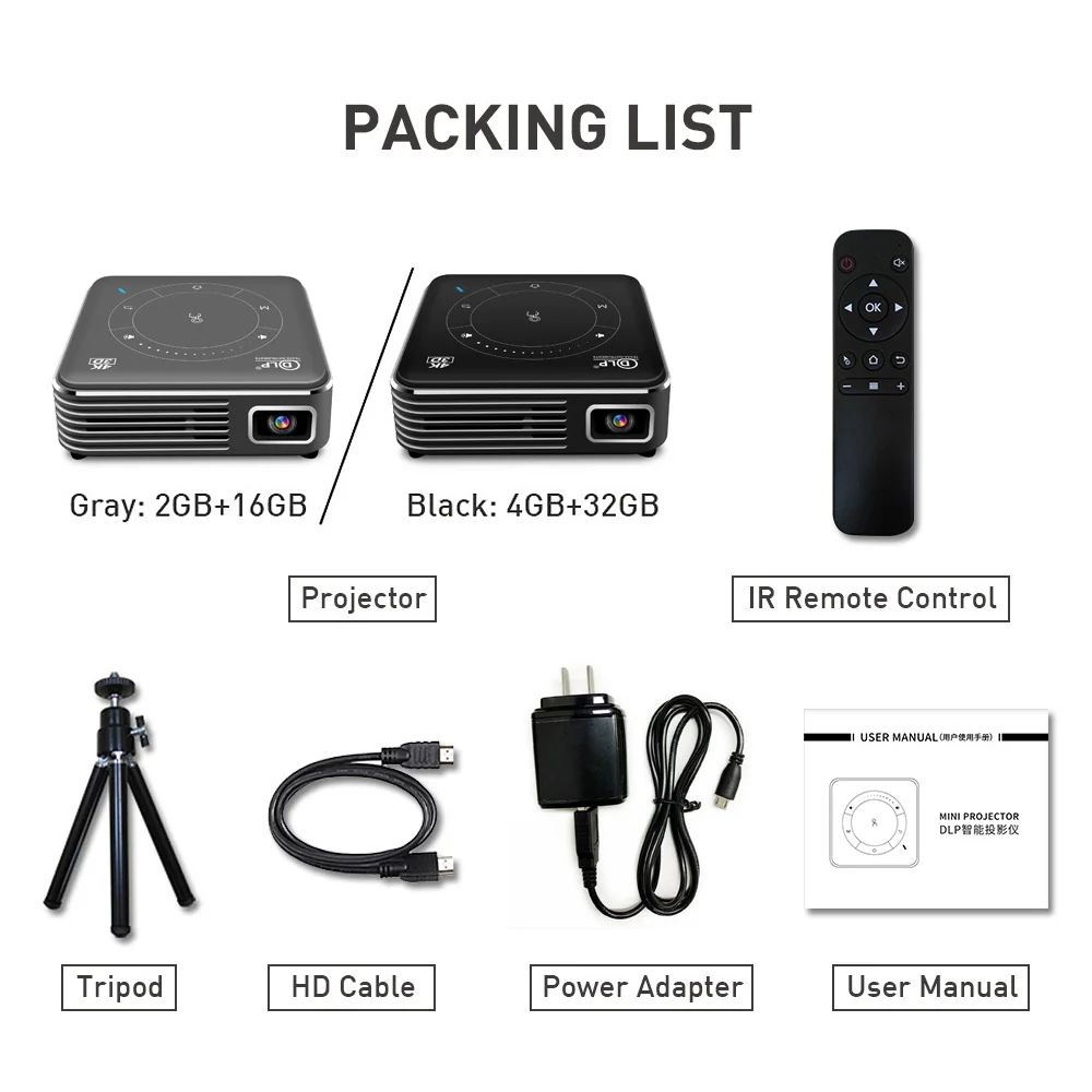 プロジェクター DPL Android 9.0 2GB+32GB TV ANSI