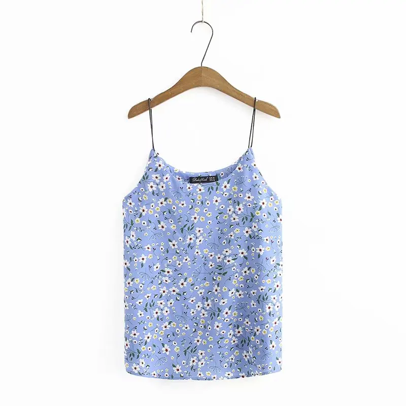 sleeveless pale blue chiffon top