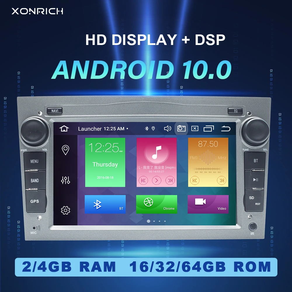 Автомобильный мультимедийный плеер 2 Din Android 10 без DVD-плеера для Opel Vectra C Zafira B Corsa D