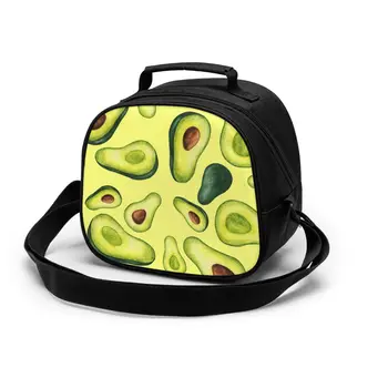 

2020 Insulated Lunch Bag Watercolor Avocado Thermal Cooler Picnic Food Lunch Box Bag for Kids Girls Children