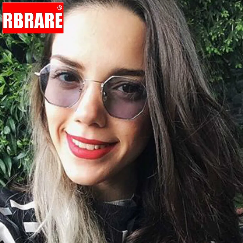 RBRARE 2019 женские металлические многоугольные солнцезащитные очки брендовые