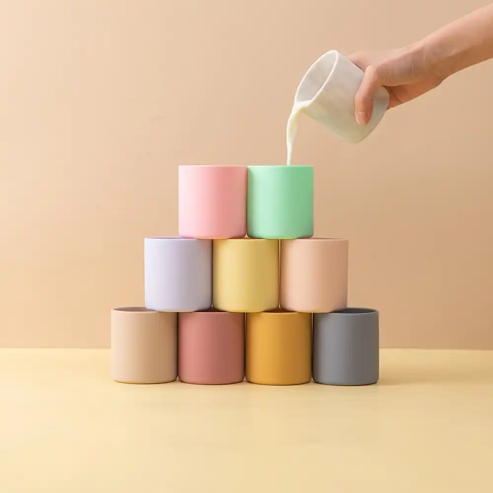 Tasse En Silicone Pour Bebe 1 Piece Pour Apprendre A Boire Pour Enfant En Bas Age Vaisselle A Boire Sans Bpa De Qualite Alimentaire Resistante A La Chaleur Aliexpress