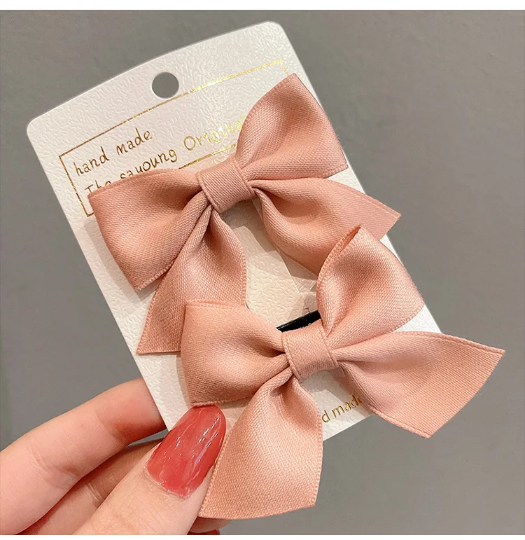 2PCS/onePair Bow Headgear Cute Sweet Little Girl Hair Accessories Summer Girls Net Red Clips Baby Hairpins Children Hair Clips 2PCS/onePair Bow Headgear Cute Sweet Little Girl Hair Accessories Summer Girls Net Red Clips Baby Hairpins Children Hair Clips