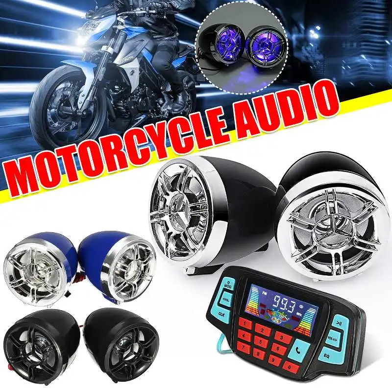 Bluetooth мотоцикл Студия Аудио Звук Системы Динамик s FM радио MP3 плеера Скутер ATV