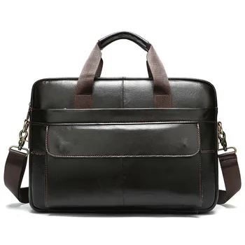 

Genuine Leather Male Package Business Affairs Cowhide Briefcase Single Shoulder Satchel Man Portable Computer office bags men
