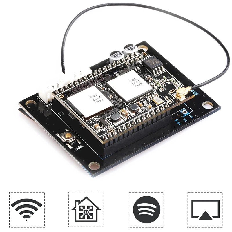 

Up2Stream WiFi Audio Receiver Module with Spotify Airplay DLNA 24Bit 192KHZ FLAC Multiroom Free Android IOS App