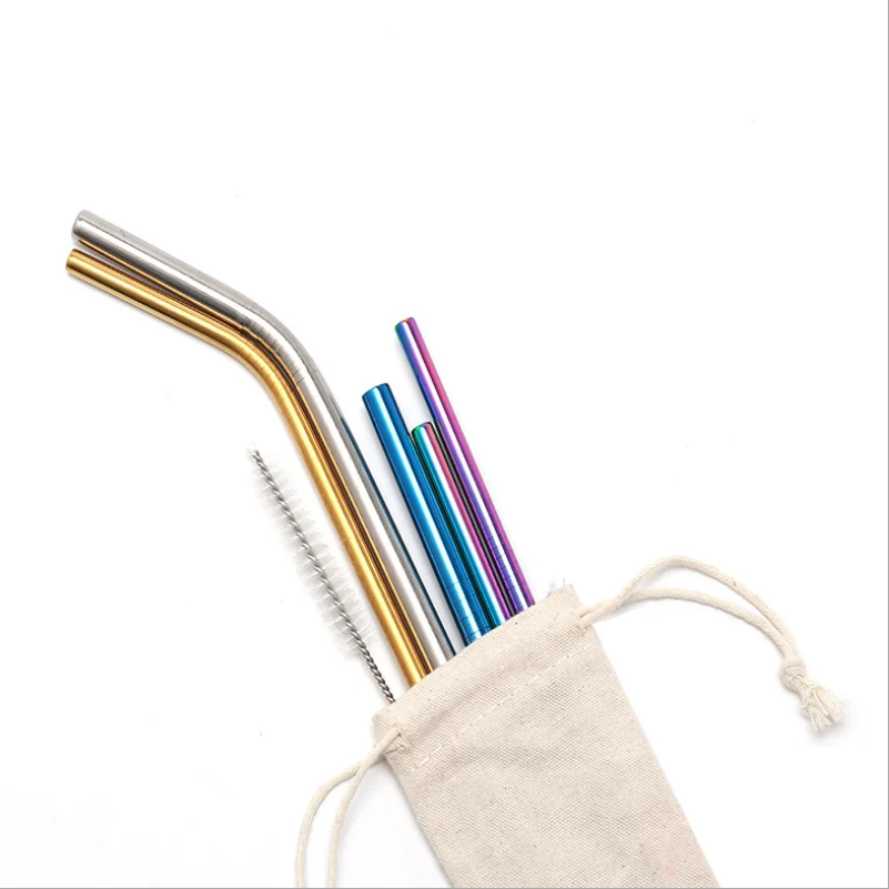 

Bar Party Accessory Drinking Straw High Quality 304 Stainless Steel Metal Straw with Cleaner Brush For Mugs 20/30oz