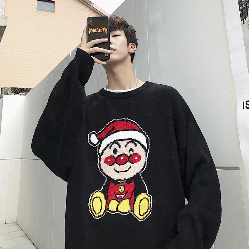 Sweater Male Easy Trend Round Neck Knitting Rendering Shirt Season Pullover Sweater B405 /x07 /p68