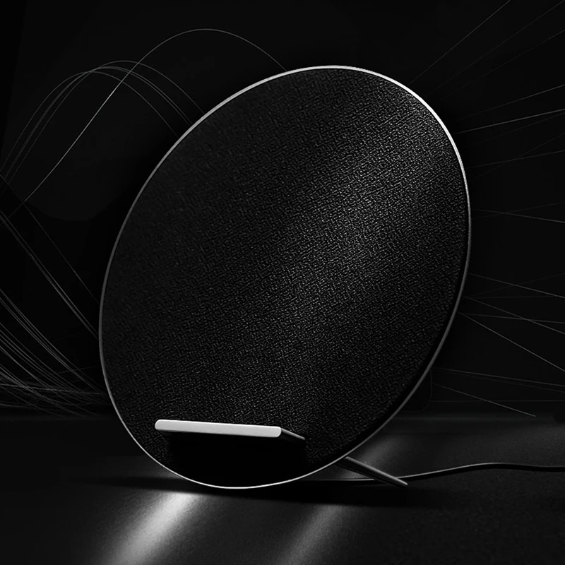 Беспроводное зарядное устройство Qi металлическая колонка с Bluetooth стереозвук
