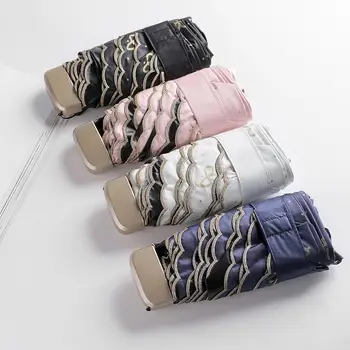 

Portable Sunscreen Female Parasol Sunny Umbrellas Anti-Uv Pocket Mini Umbrella Rain Women gril Windproof Folding Sun Parapluie