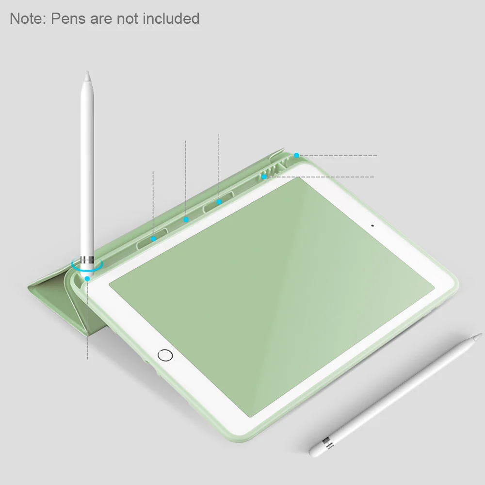 Чехол для нового iPad 9,7 дюйма чехол с держателем для карандашей, PFHEU тонкий трехскладной PU кожаный смарт-чехол просыпается