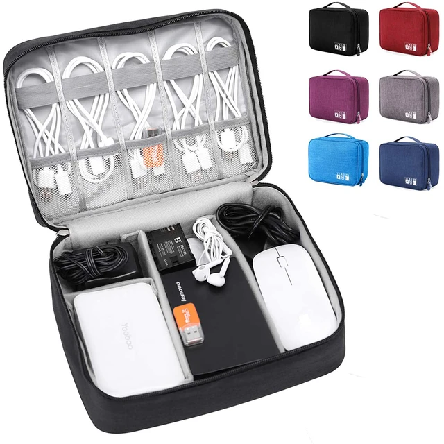 Organizador de electrónica Universal, bolsa de viaje para cables,  accesorios electrónicos, estuches para cargadores de cables, teléfono, USB,  tarjeta SD - AliExpress