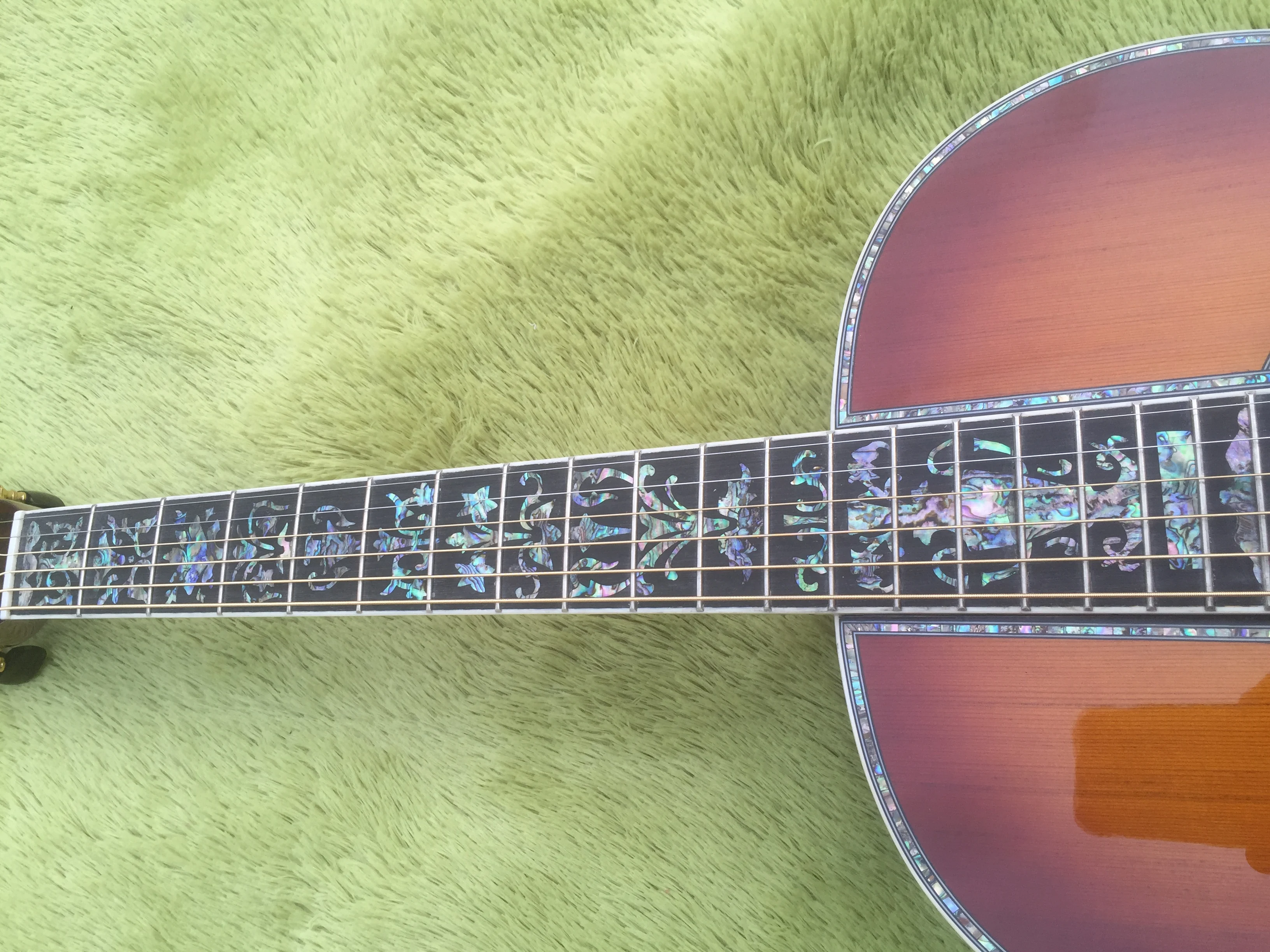 Заводская 39 дюймов ooo стиль Акустическая гитара, Ebonyfingerboard, инкрустация твердая гитара