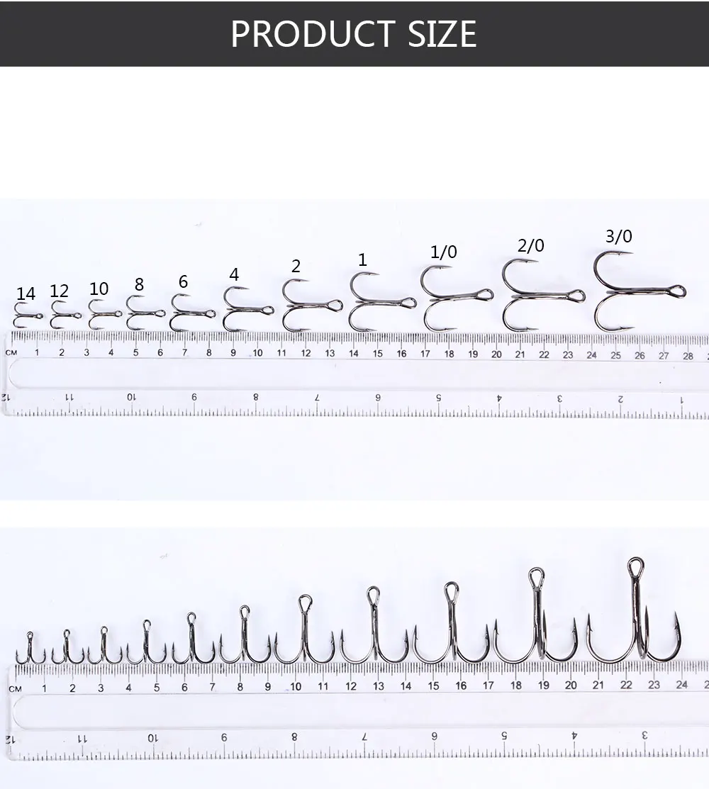 FTK рыболовный крючок 10-20 шт. высокоуглеродистые тройные Крючки супер острые Твердые размеры 3/0#-14# Тройная колючая сталь рыболовная приманка крючок