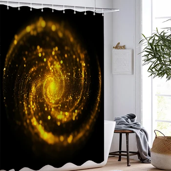 

Galaxy Starry Sky Shower Curtains Astronaut Morden Waterproof Polyester Fabric For Kids Bath Curtains Washable Bathroom Curtain