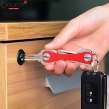 Porte clé intelligent Compact en métal, Mini porte clé Compact avec Clip de rangement pour la maison, boîte à clés organisateur en aluminium pour l'extérieur