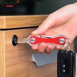 Porte clé intelligent Compact en métal, Mini porte clé Compact avec Clip de rangement pour la maison, boîte à clés organisateur en aluminium pour l'extérieur 