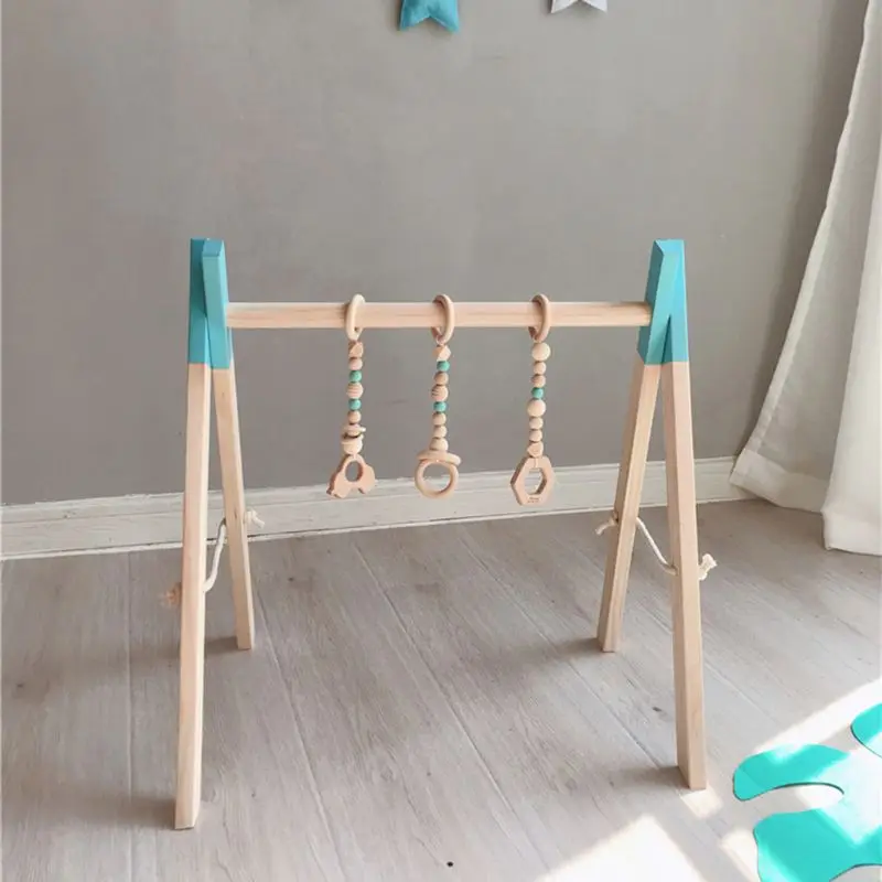 Скандинавские простые деревянные украшения для детской комнаты для новорожденных стойка для фитнеса