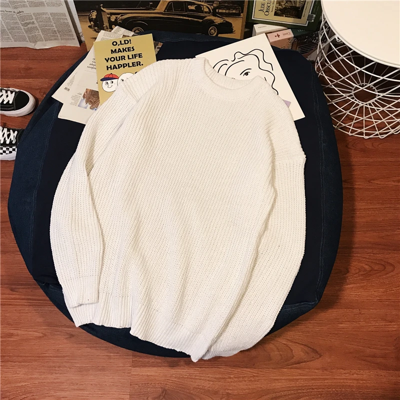 Autumn Sweater Men's Warm Fashion Retro Casual Knitted Pullover Men Wild Loose Korean Knitting Sweaters Mens Clothes M-2XL