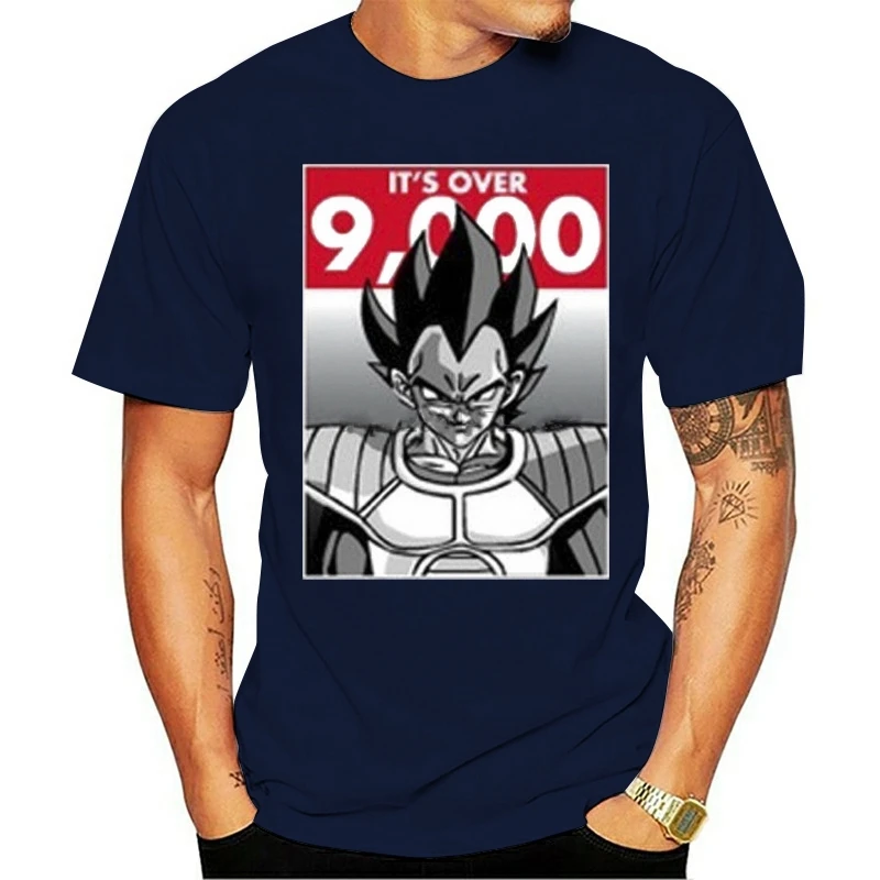 

Its over 9000 Men Unisex T shirt vegeta goku power level DBZ fans shirt